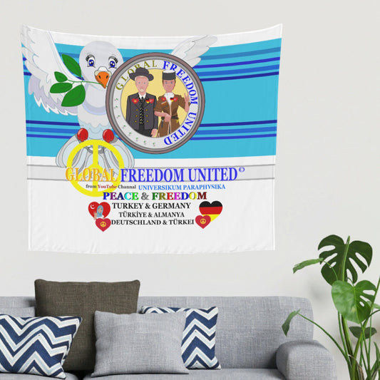 Tapestry Global Freedom United Men Turkey & Germany Old Peace Blue 2