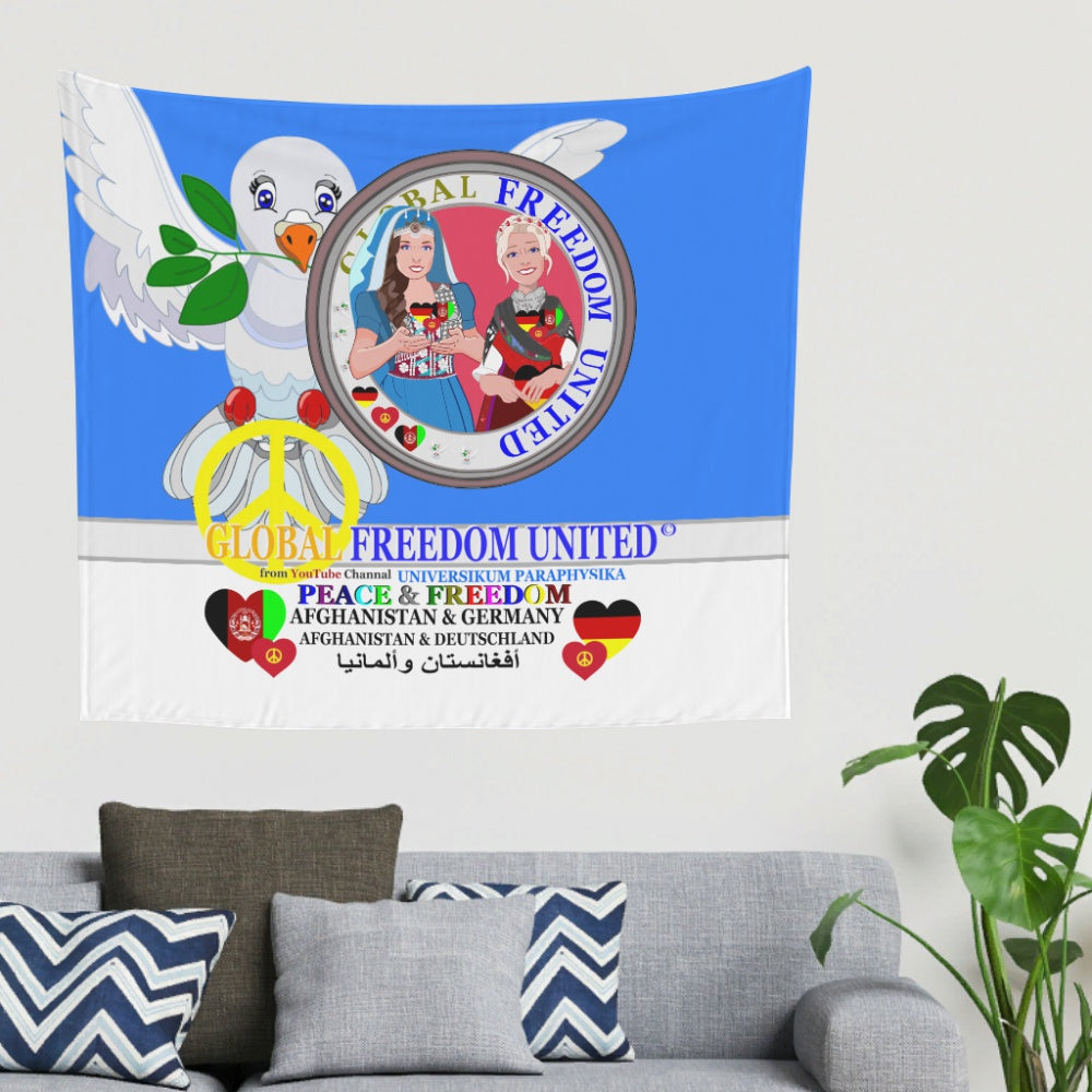 Tapestry GLOBAL FREEDOM UNITED© Women AFGHANISTAN & GERMANY Blue