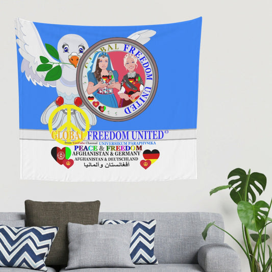 Tapestry GLOBAL FREEDOM UNITED© Women AFGHANISTAN & GERMANY Blue