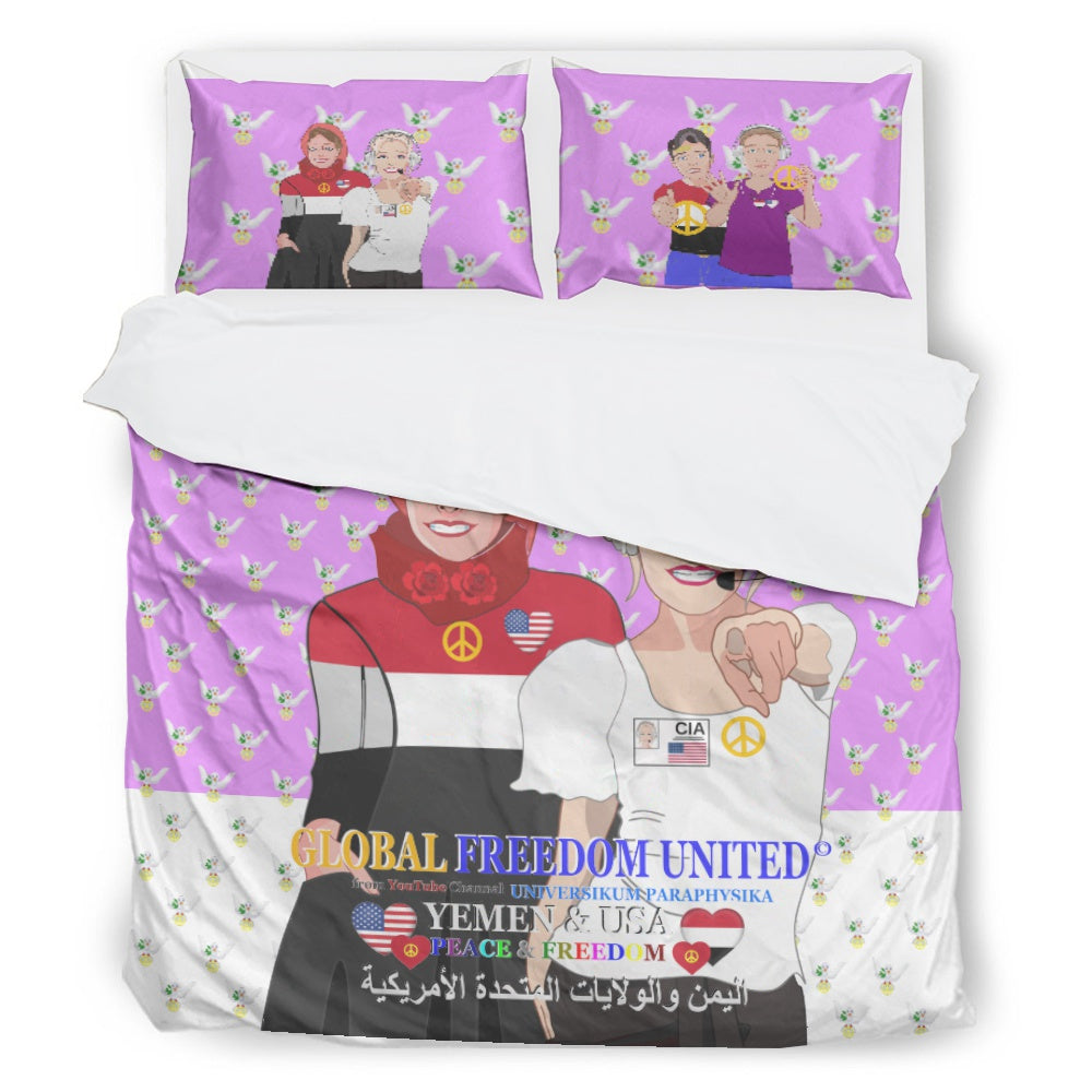 Bed Line GLOBAL FREEDOM UNITED© Women Yemen & USA Lilac