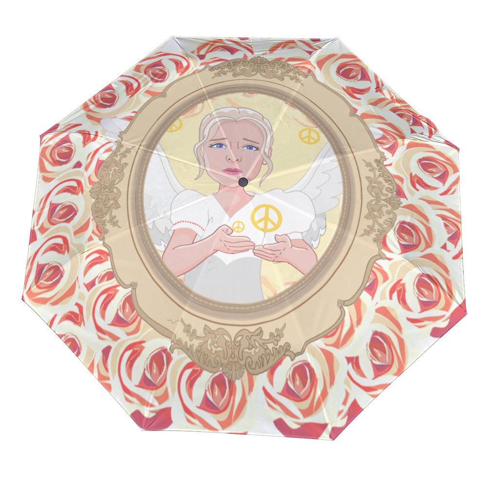 Umbrella Global Freedom United Women Peace Of Angel Roses Edition Yellow-red Old Peace