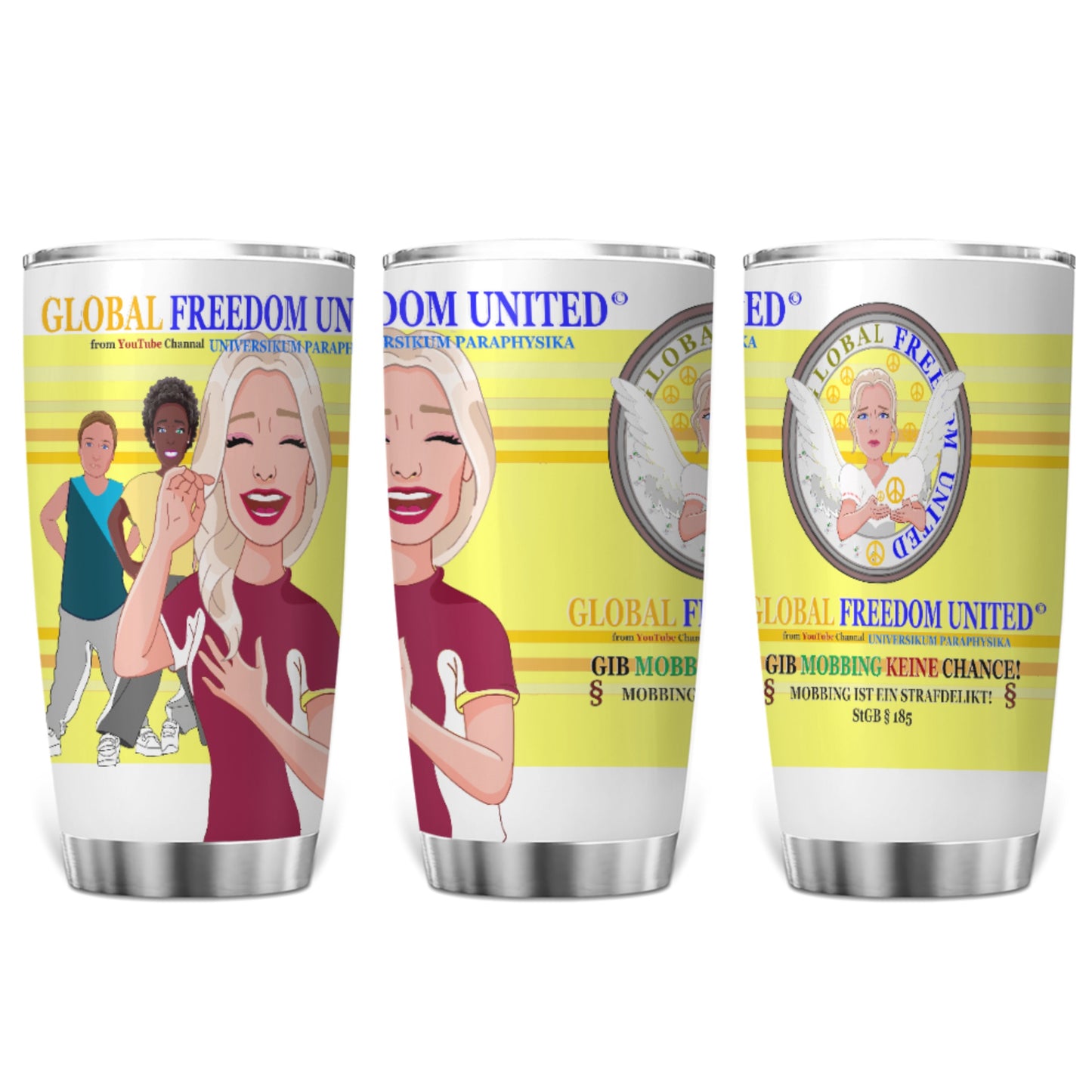 Tumbler Global Freedom United Gib Mobbing Keine Chance Gelb