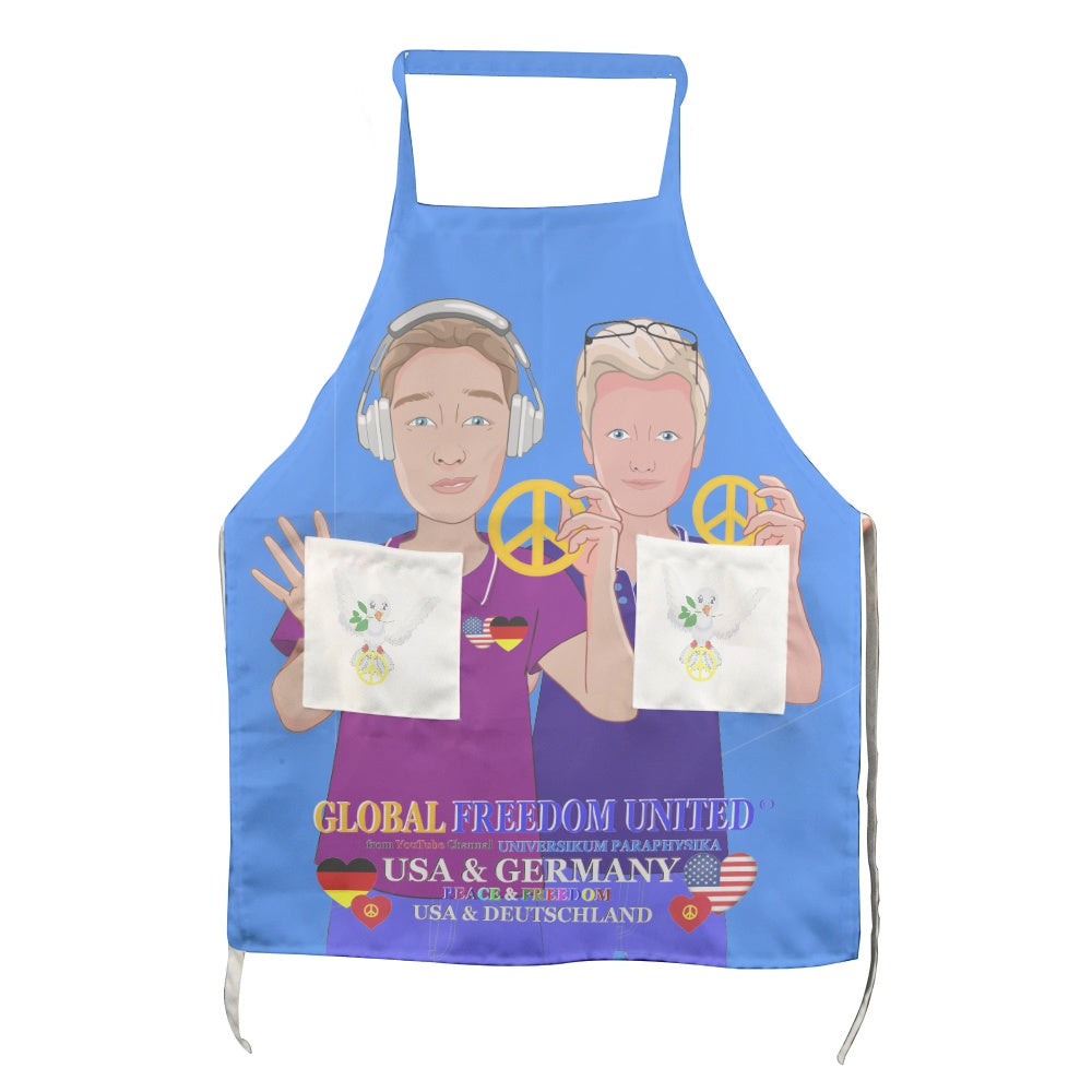 Apron GLOBAL FREEDOM UNITED© Men USA & Germany Blue