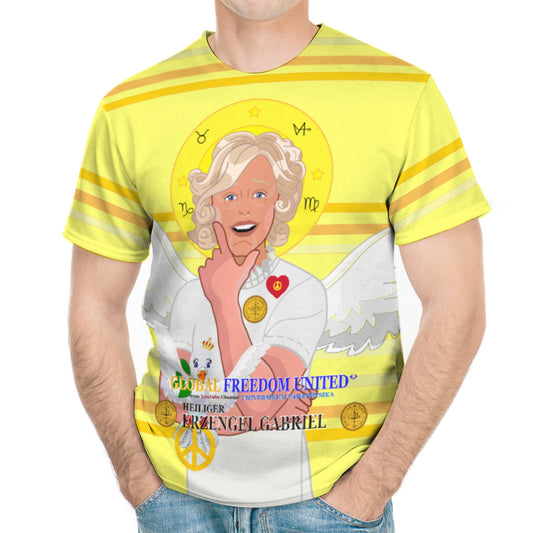 Men´s T-shirt Global Freedom United Archangel Gabriel German Yellow