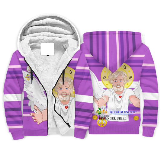 Plush Hoodie Global Freedom United Archangel Uriel German Lilac