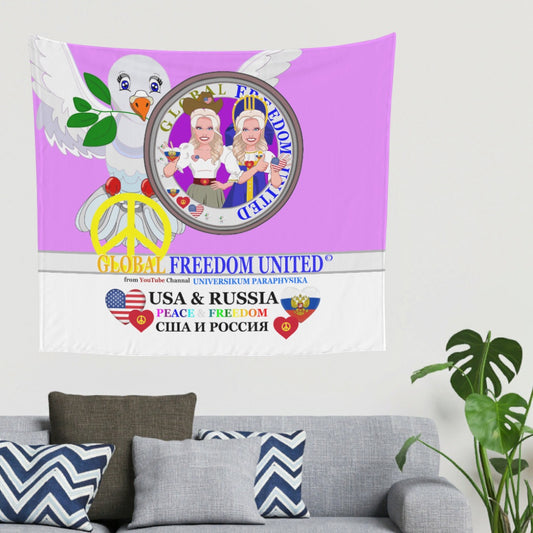 Tapestry Global Freedom United Women Usa & Russia Old Peace Lilac