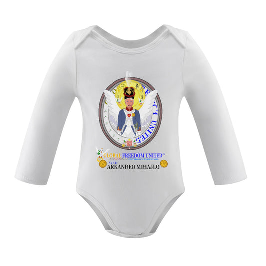Baby Long-sleeve Bodysuit Global Freedom United Archangel Michael Croatia V3