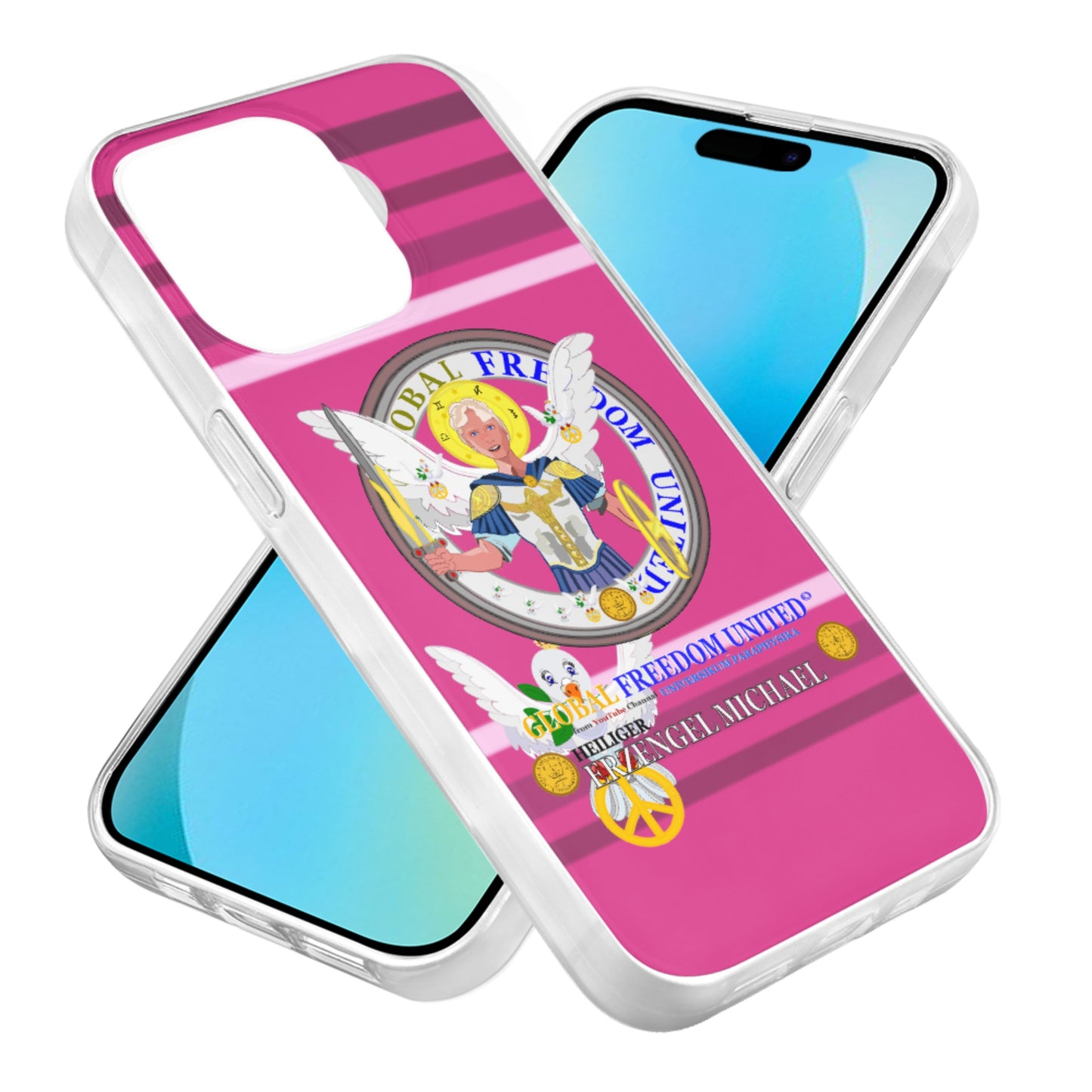 Phone Case Global Freedom United Archangel Michael German Pink1