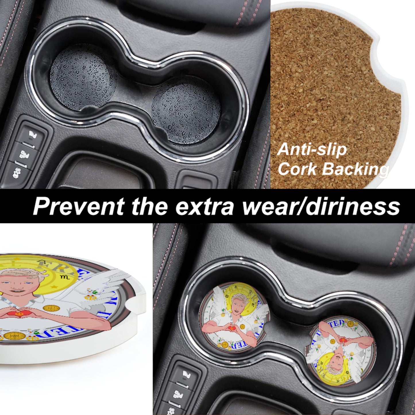 Ceramic Car Coaster Global Freedom United Archangel Raphael