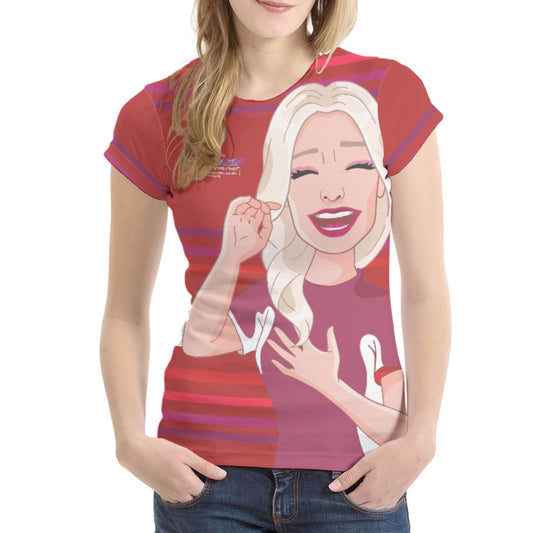 Women´s T-shirt 1 Global Freedom United Gib Mobbing Keine Chance Rot