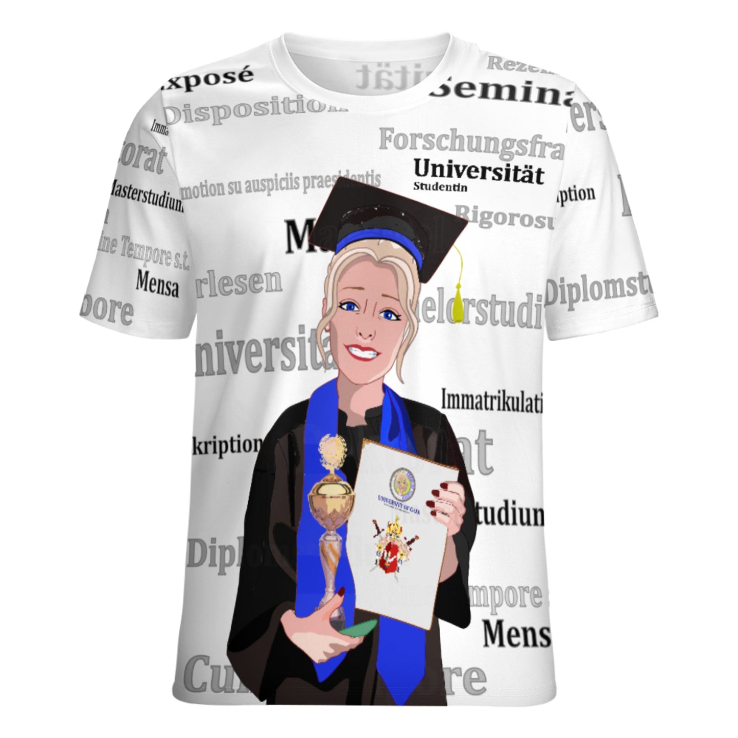 Women´s T-shirt Global Freedom United Student Girl Cooper Place Blond Hair 1