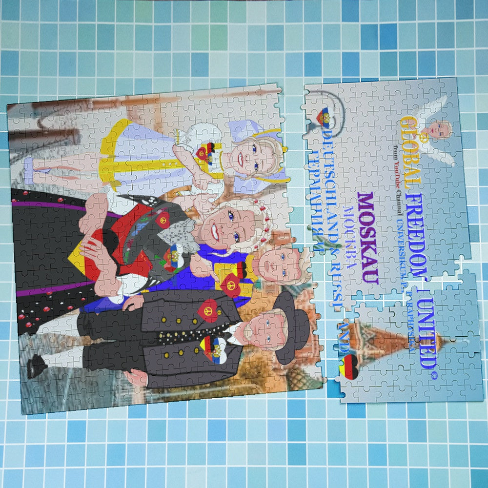 Paper Puzzle GLOBAL FREEDOM UNITED© Peace For Russia & Germany Old Peace