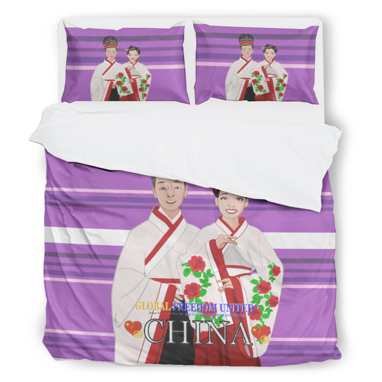 Bed Line GLOBAL FREEDOM UNITED© Couple China Lilac
