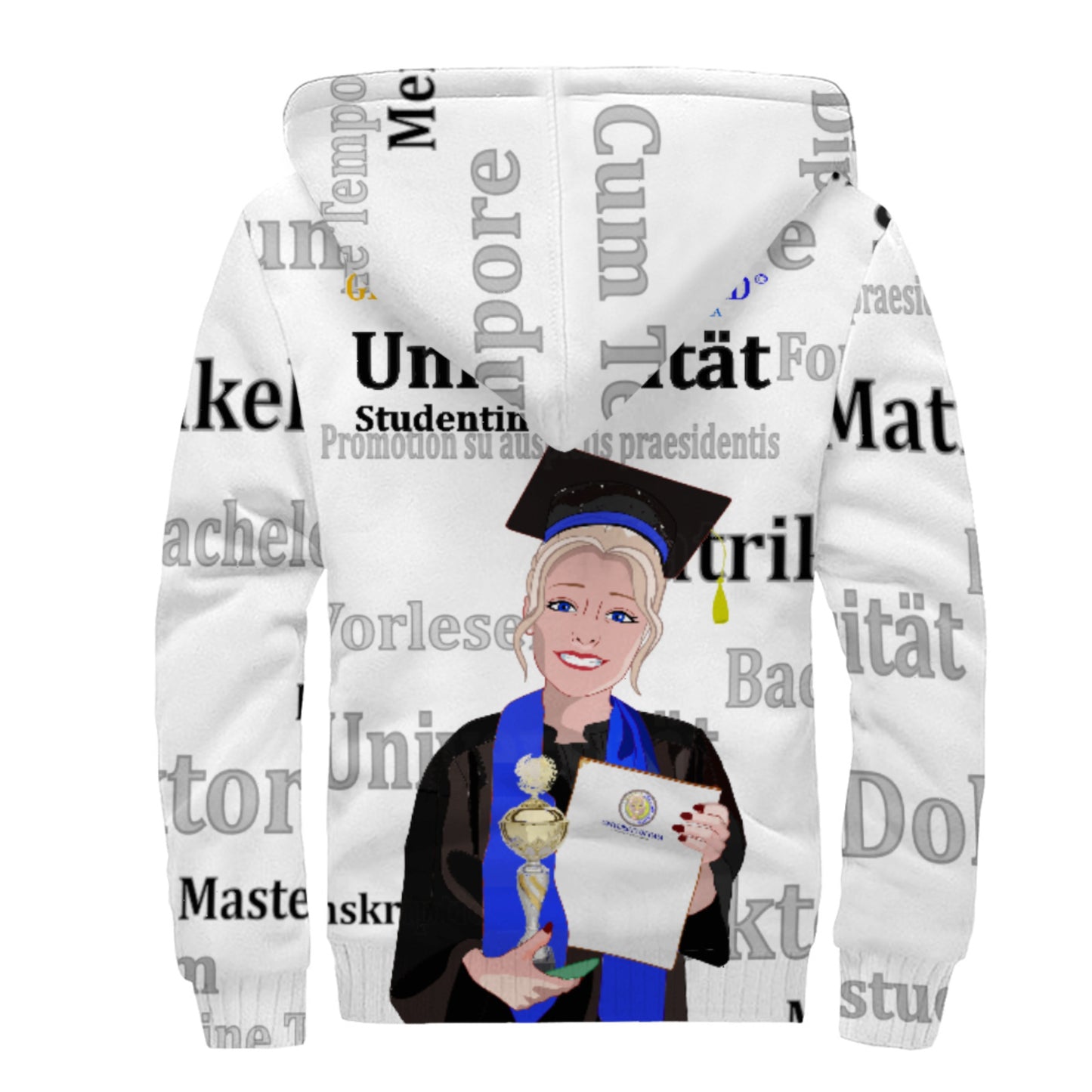 Plush Hoodie Global Freedom United Student Girl Golden Place Blond Hair 2