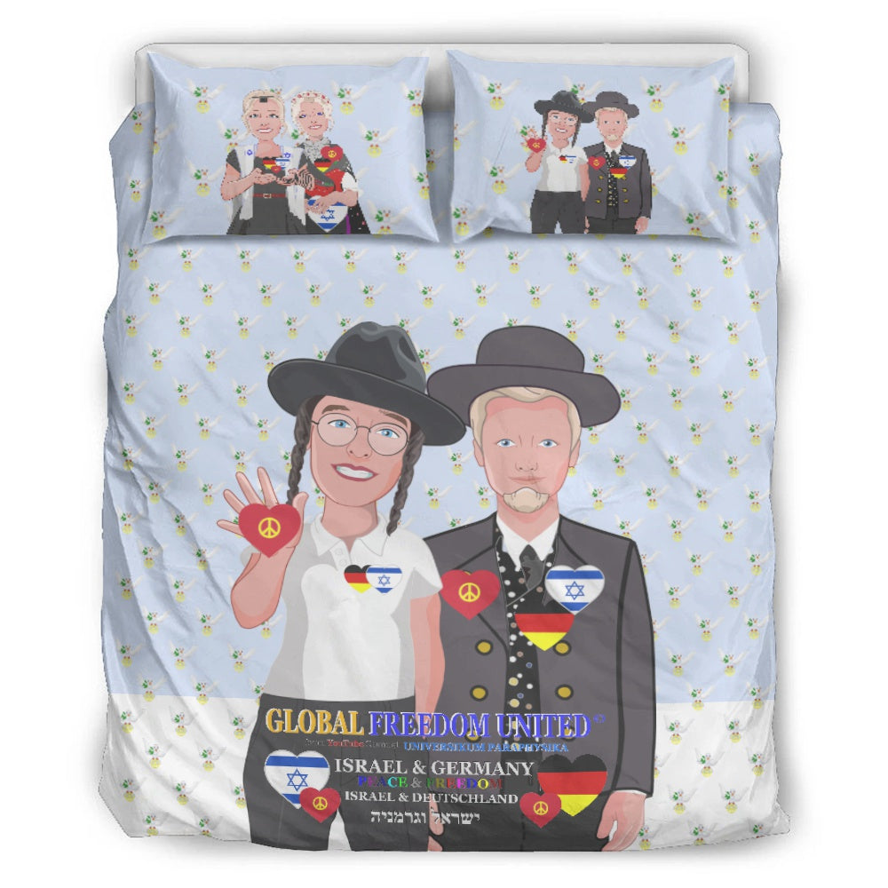 Bed Line Men GLOBAL FREEDOM UNITED© Men Israel & Germany Light Blue