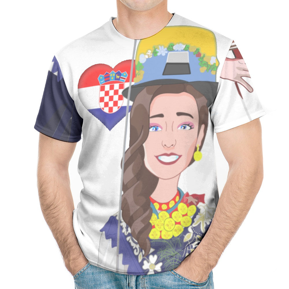 Men´s T-shirt Global Freedom United Couple Croatia Version 2