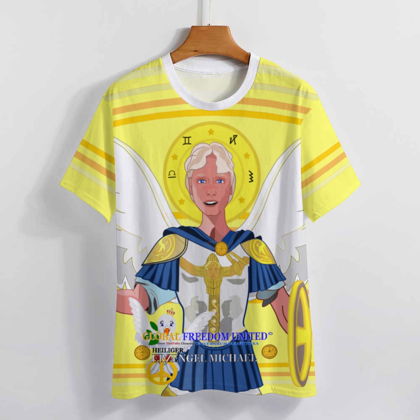 Women´s T-shirt 2 Global Freedom United Archangel Michael Yellow