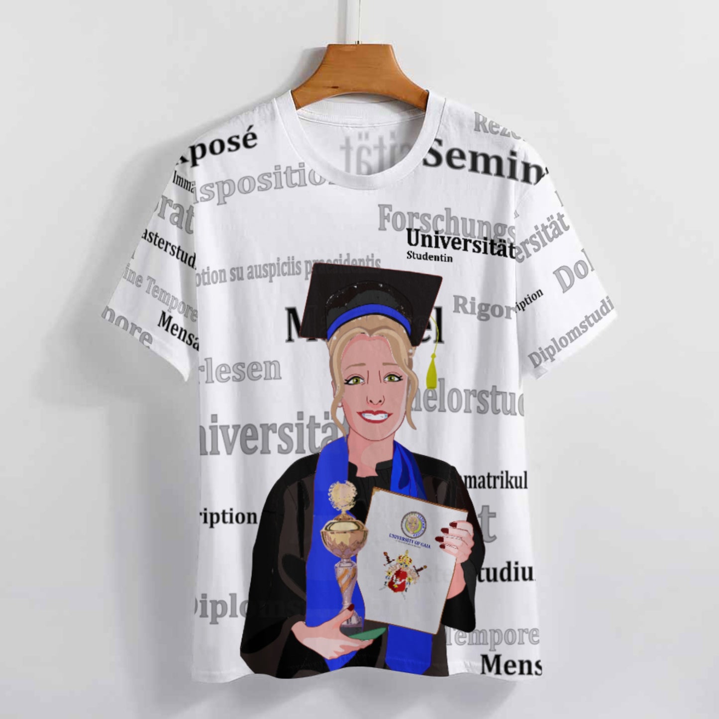 Women´s T-shirt Global Freedom United Student Girl Cooper Place Blond Hair 4