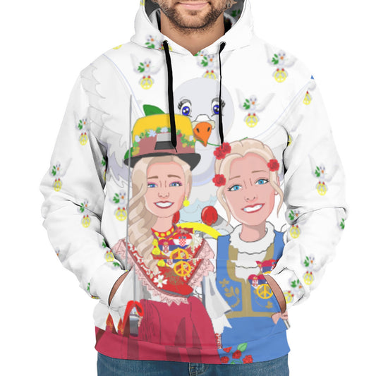 Hoodie GLOBAL FREEDOM UNITED© Women Croatia & Serbia V2 Wight