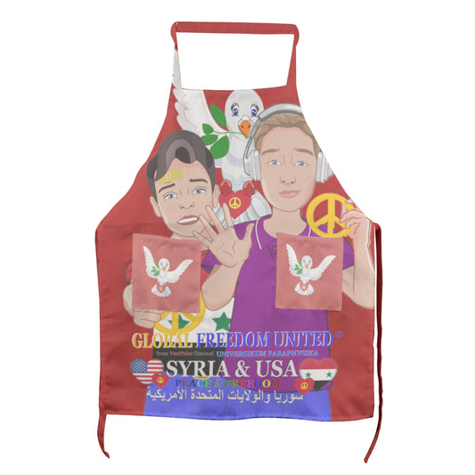 Apron GLOBAL FREEDOM UNITED© Men Syria & USA Red