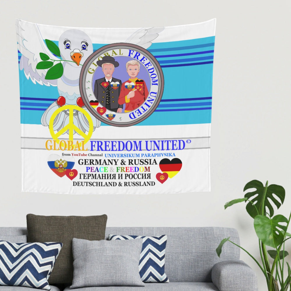 Tapestry Global Freedom United Men Russia & Germany Old Peace Blue 2