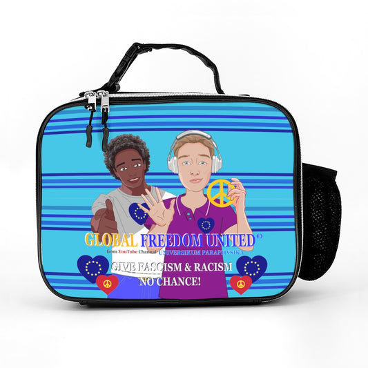 Leather   Meal Back GLOBAL FREEDOM UNITED© Men Anti Fascism & Racism Blue