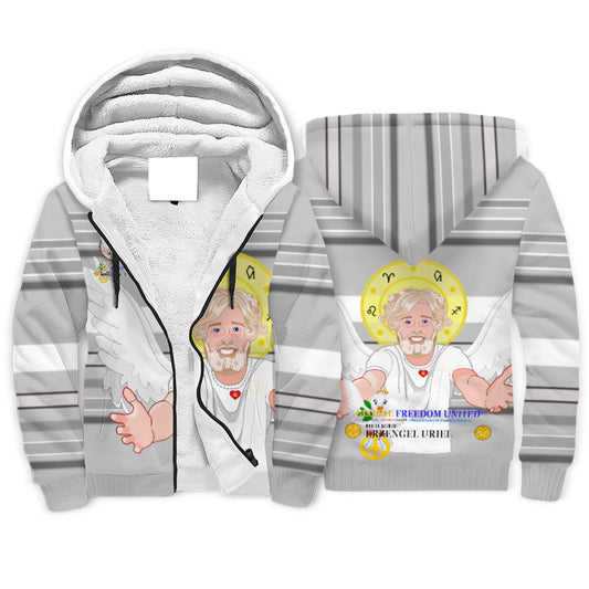 Plush Hoodie Global Freedom United Archangel Uriel German Grey