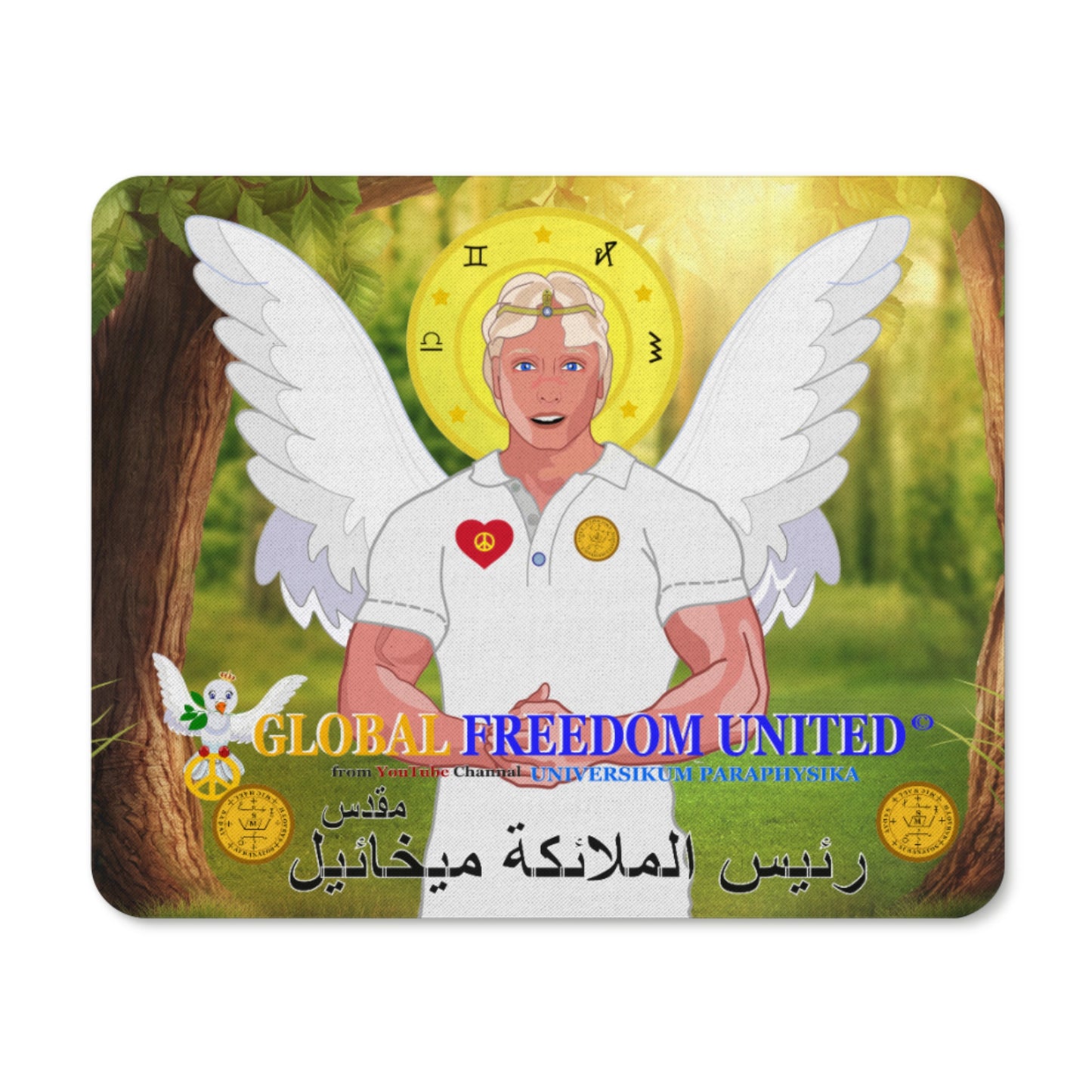 Mouse Pat Global Freedom United Archangel Michael Arabic V2