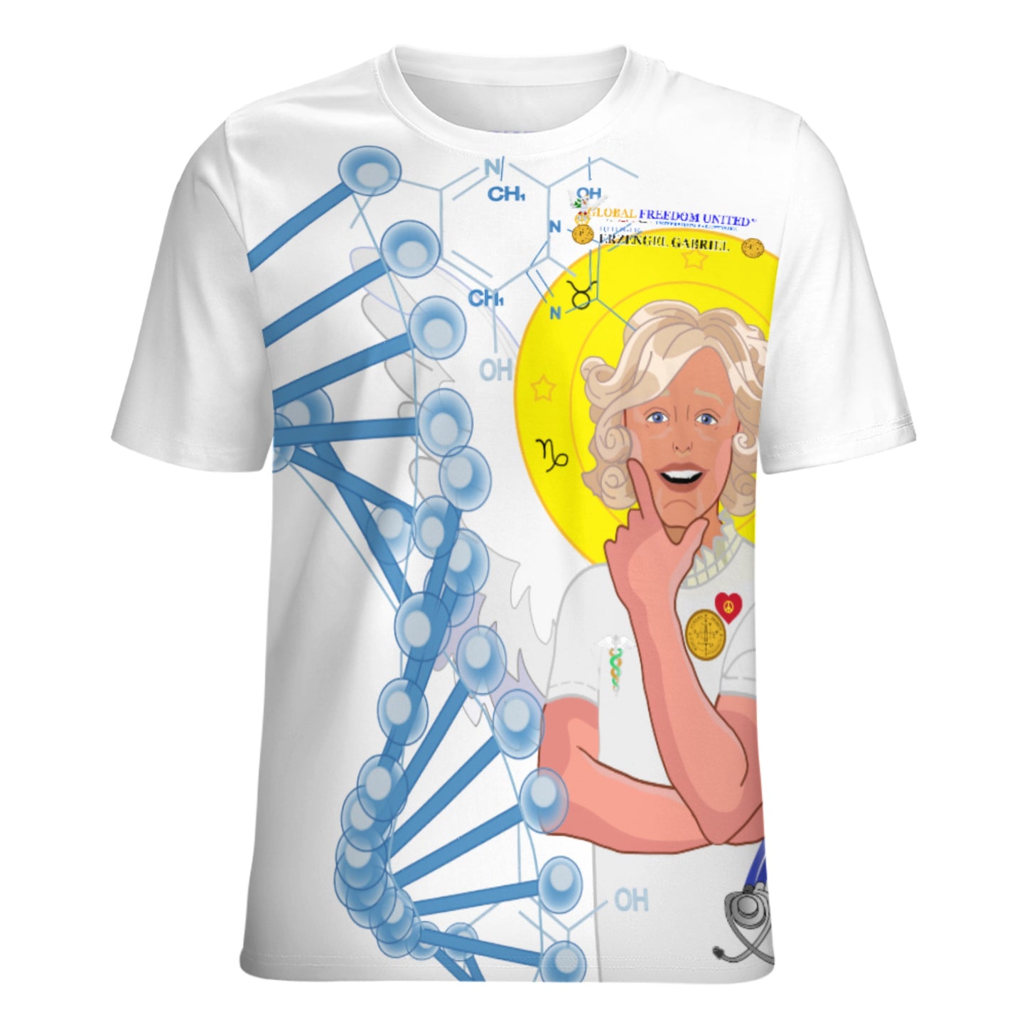 Women´s T-shirt GLOBAL FREEDOM UNITED© Archangel Gabriel German Lab
