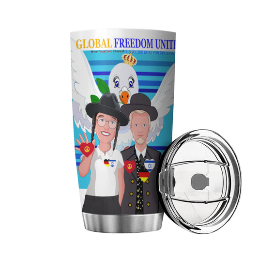 Tumbler GLOBAL FREEDOM UNITED© Men Israel & Germany Blue
