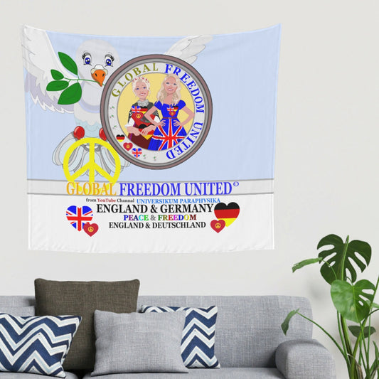 Tapestry Global Freedom United Women England & Germany Old Peace Light Blue