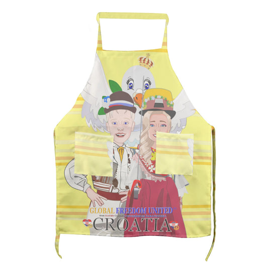 Apron GLOBAL FREEDOM UNITED© Couple Edition Croatia Yellow