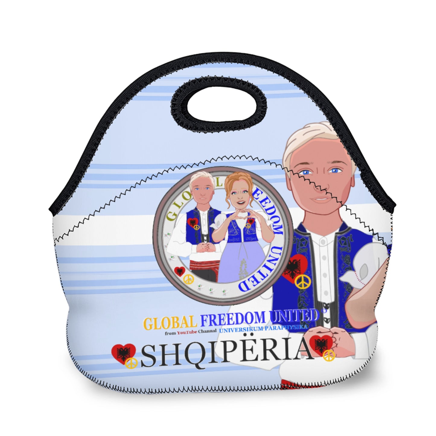 Meal Bag GLOBAL FREEDOM UNITED© Couple Albania Light Blue