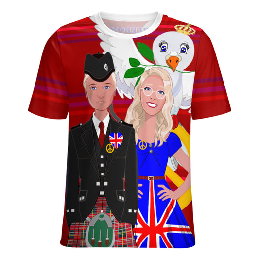 Women´s T-shirt 2 GLOBAL FREEDOM UNITED© Couple England Red