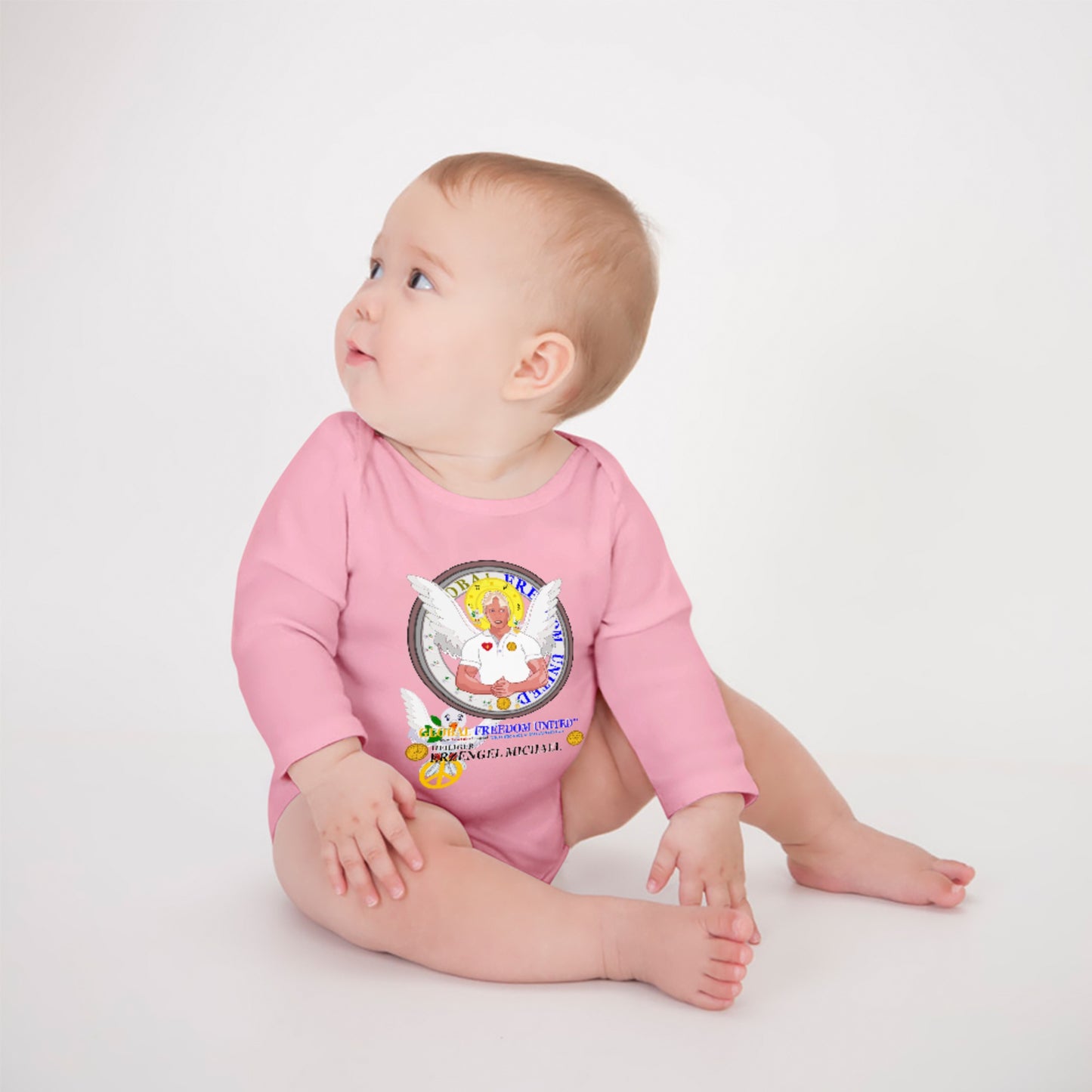 Baby Long-sleeve Bodysuit Global Freedom United Girl Archangel Michael German