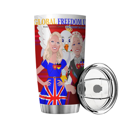 Tumbler Global Freedom United Women England & Germany Old Peace Red