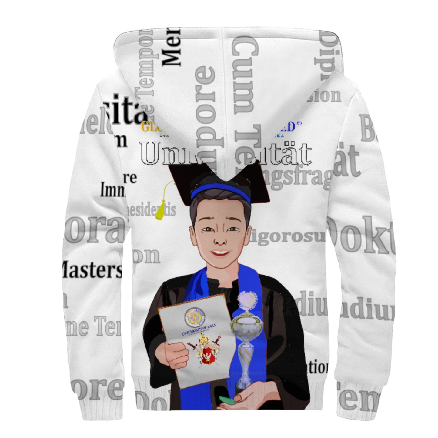 Plush Hoodie Global Freedom United Asia Student Silver Place