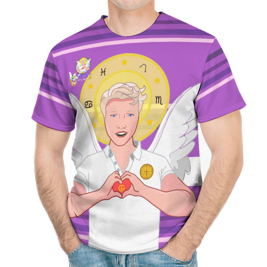 Men´s T-shirt Global Freedom United Archangel Raphael German Lilac