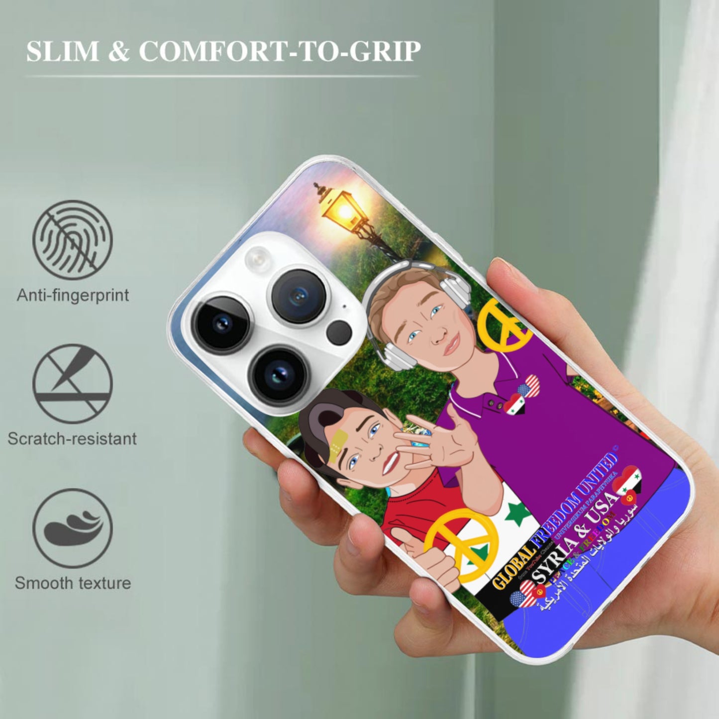 Mobile Phone Case GLOBAL FREEDOM UNITED© Men Syria & USA