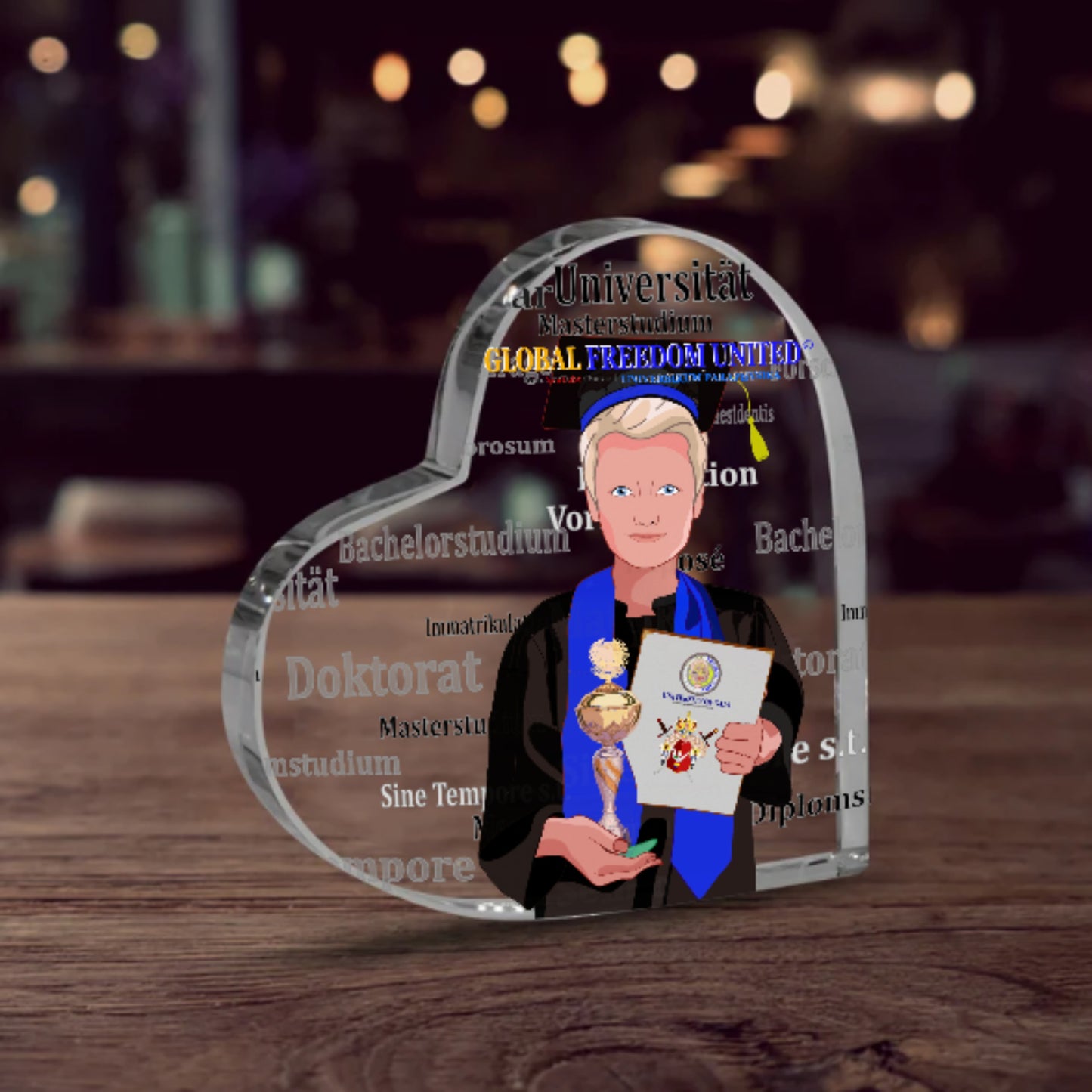 Acryl Heart Global Freedom United Student Boy Cooper Place Blond Hair 1