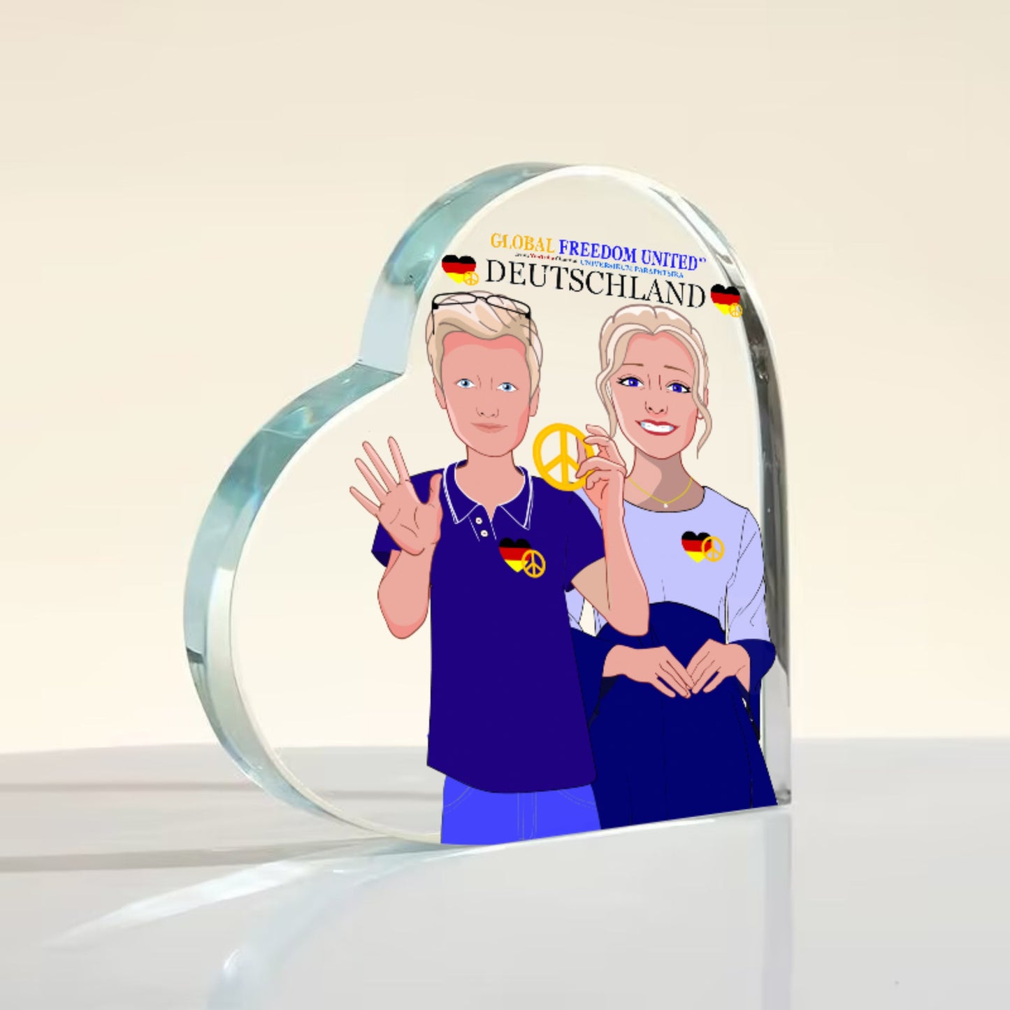 Acryl Haerd GLOBAL FREEDOM UNITED© Couple Edition Germany V2
