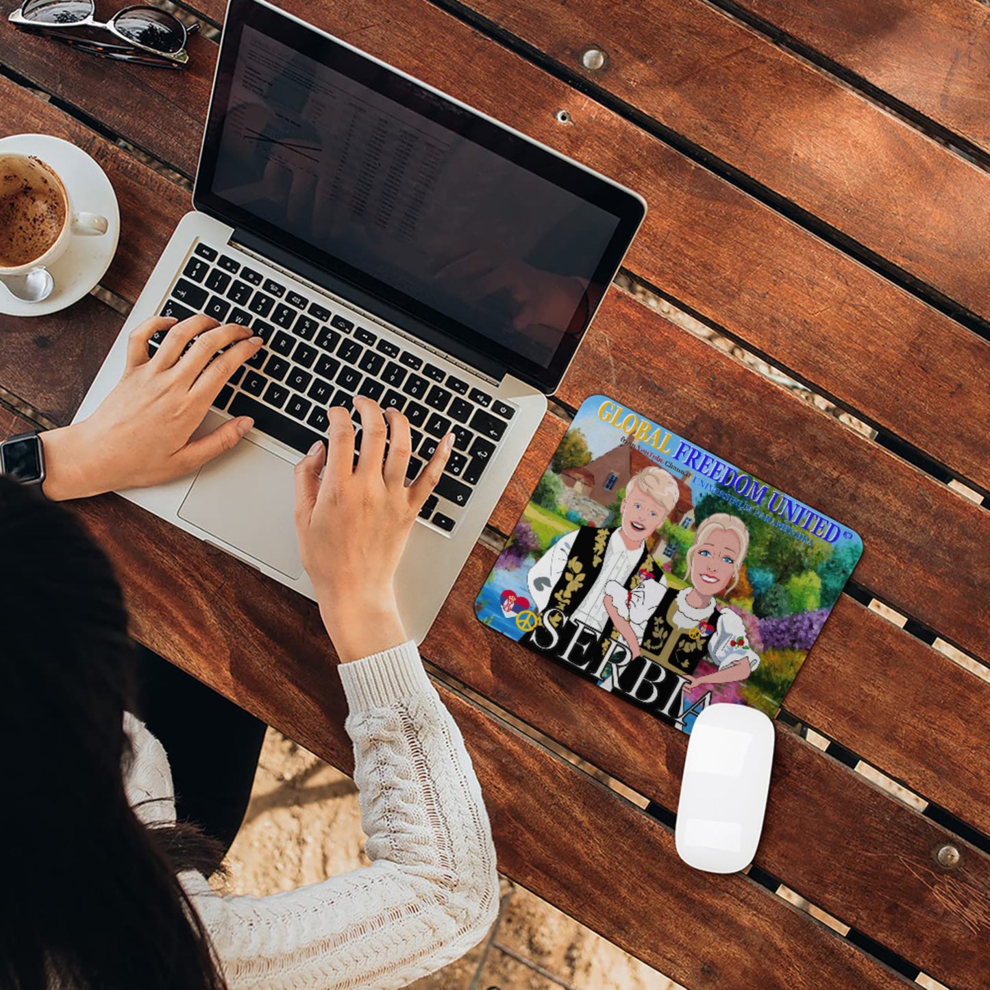 Mouse Pad Global Freedom United Couple Edition Serbia Black One