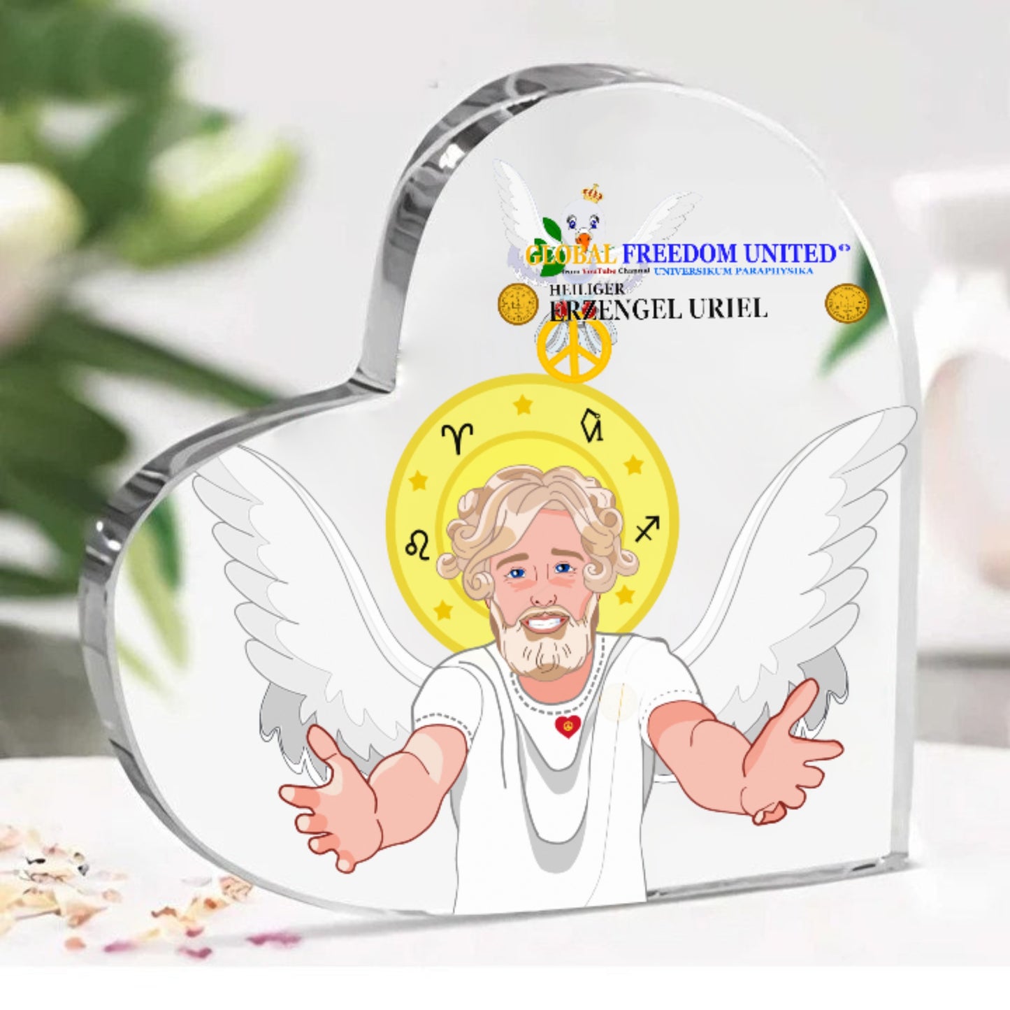 Acrylic Plaque Global Freedom United Archangel Uriel German