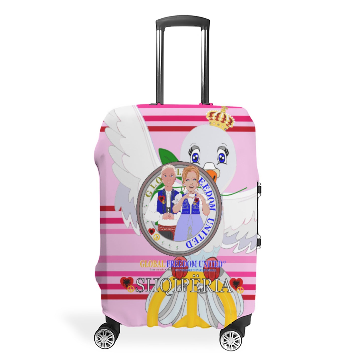 Lugguage GLOBAL FREEDOM UNITED© Couple Albania Pink 2