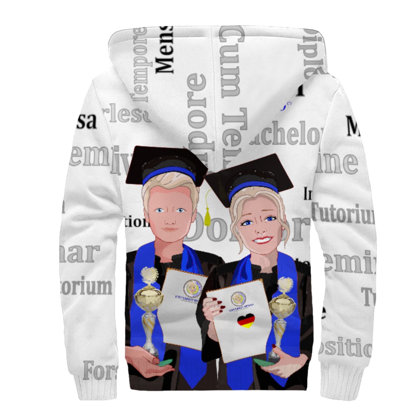 Plush Hoodie Global Freedom United Student Couple Blond Hair Germany