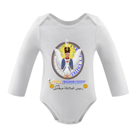 Baby Long-sleeve Bodysuit Global Freedom United Archangel Michael V3