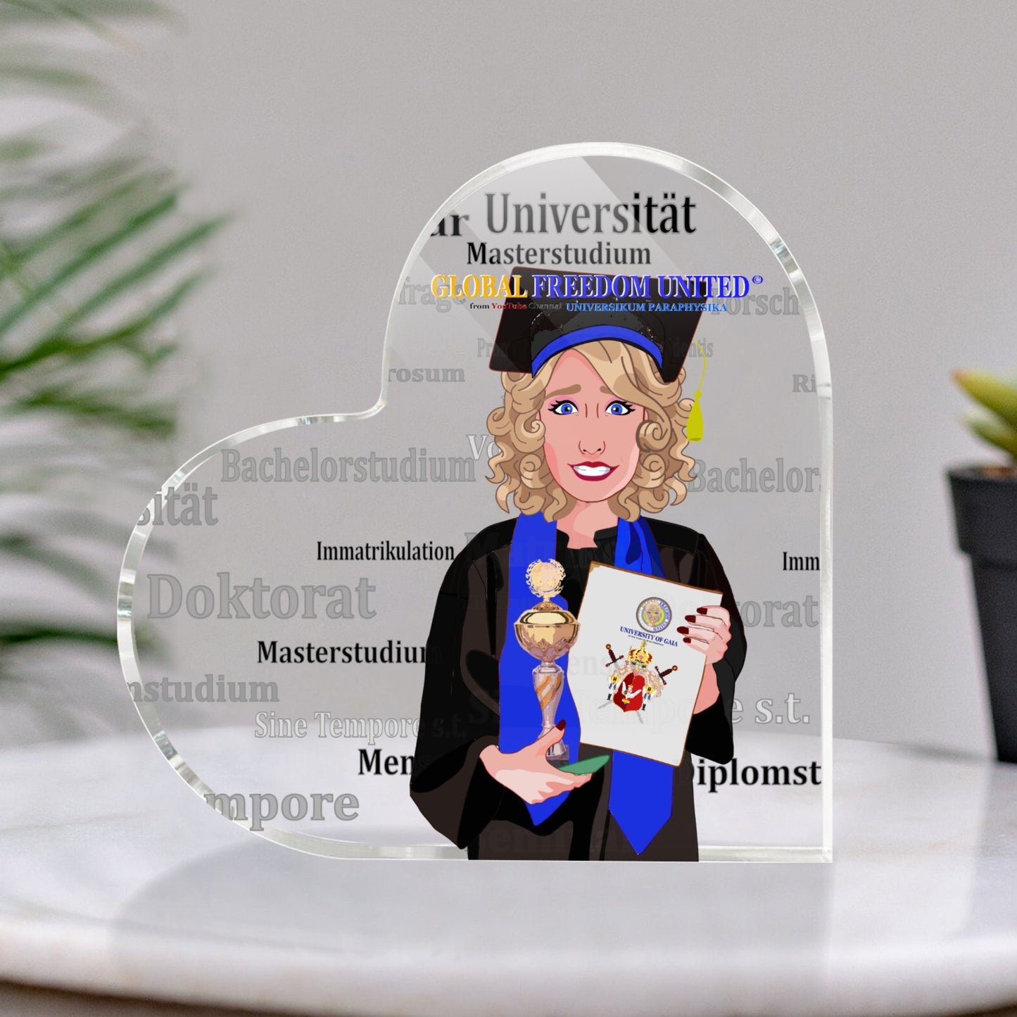 Acryl Heart Global Freedom United Student Girl Cooper Place Blond Hair 2