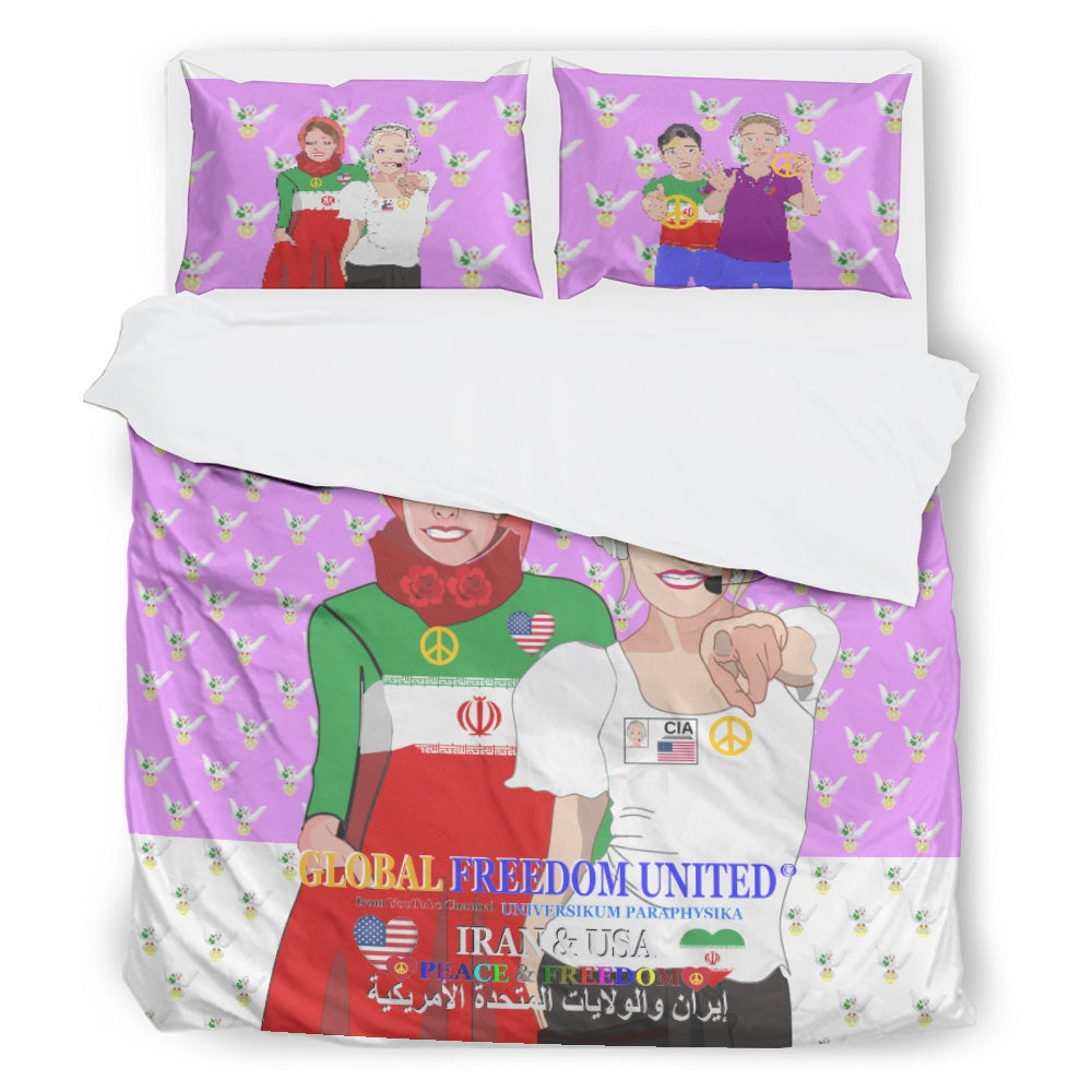 Bed Line GLOBAL FREEDOM UNITED© Women Iran & USA Lilac