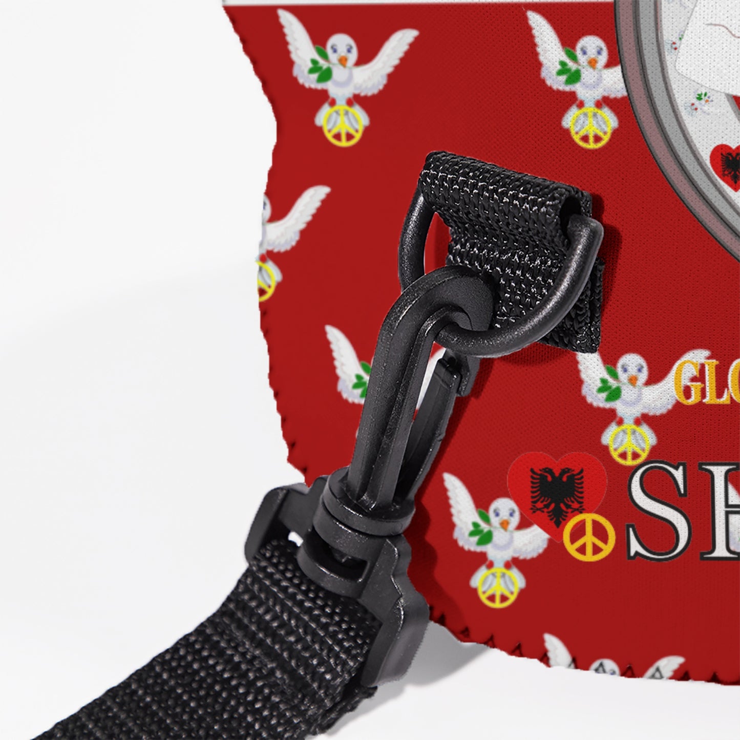 Leather Meal Bag GLOBAL FREEDOM UNITED© Couple Albania Red