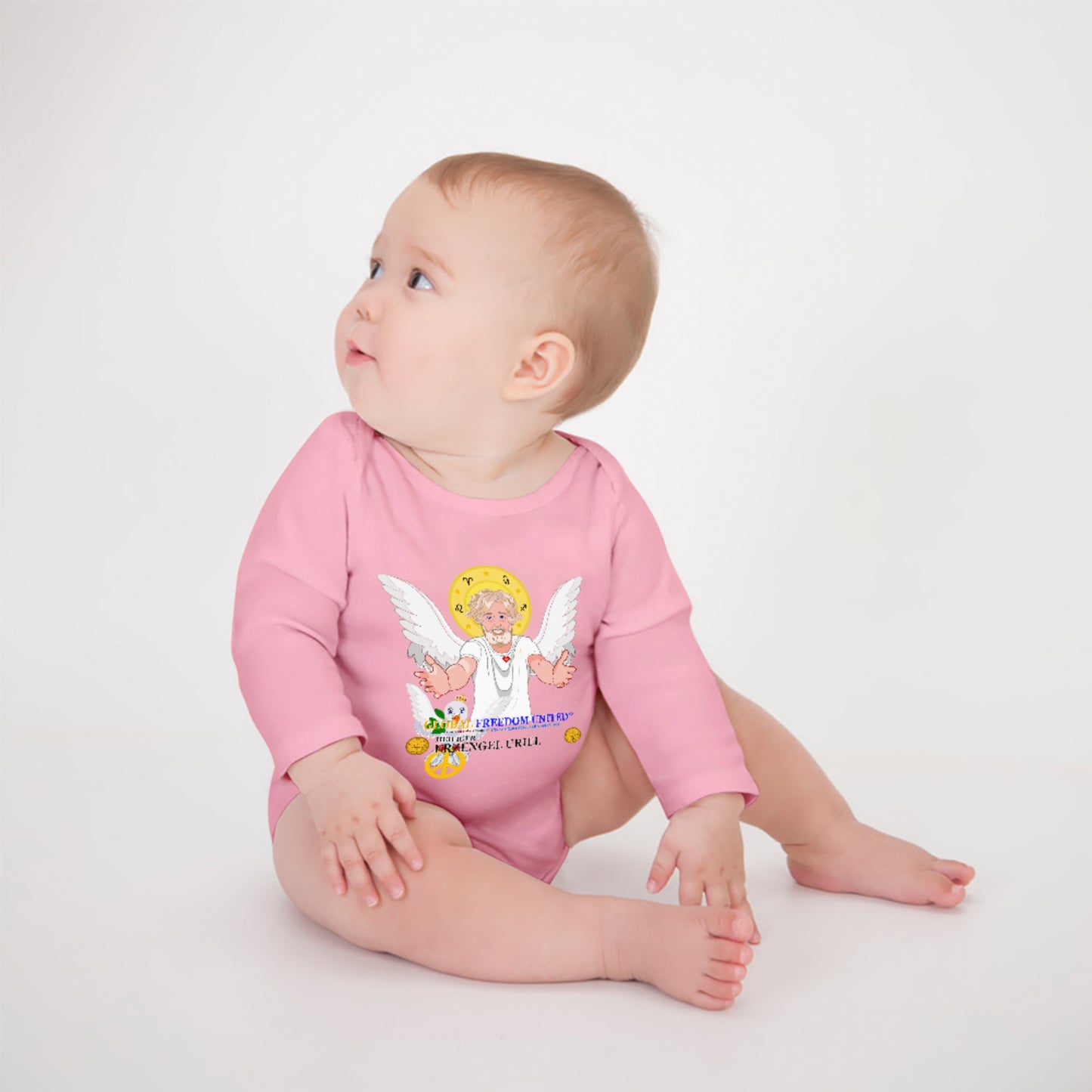 Baby Long-sleeve Bodysuit Global Freedom United Girl Archangel Uriel  2
